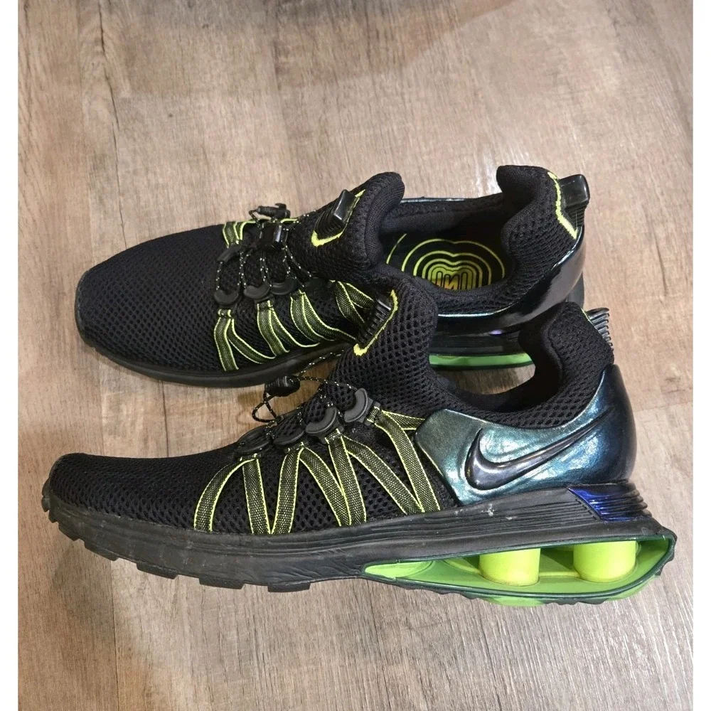 Nike Shox Gravity Mens Size 10 Running Shoes Black Gorge Green AR1999 003